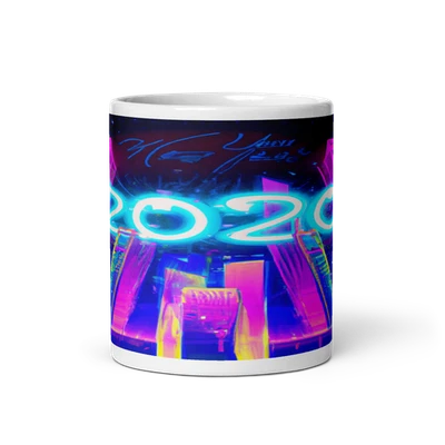 Neon Cityscape New Year's Eve 11oz Ceramic Mug - Image 1 of 3