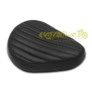 Custom Motorrad Tuck'n'Roll Sattel Leder Farbe Schwarz nur Seat Bobber Chopper - Bild 1 von 1
