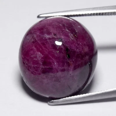 💎 28.52ct Oval Cabochon Natural Purplish Red Ruby - Heated, Madagascar Gemstone - Image 1 of 4