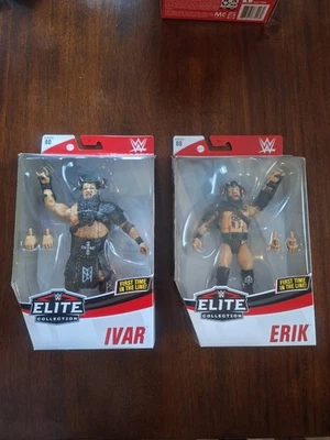WWE ELITE COLLECTION FIRST TIME IN LINE ERIK AND IVAR VIKING WARRIORS FIGURES - Image 1 of 2
