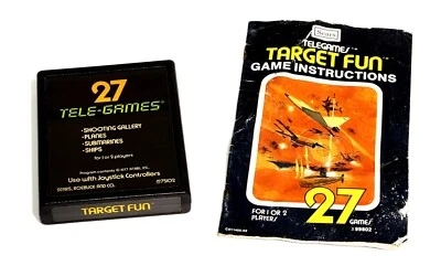 TARGET FUN (Atari 2600, 1977) Sears, Telegames, Red Label, Cleaned & Tested - Image 1 of 4