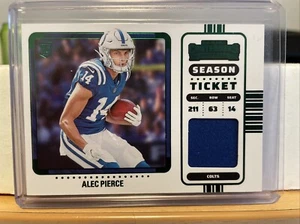 Alec Pierce RC- 2022 Panini Contenders Season Ticket - Variation- Green Foil - Picture 1 of 2