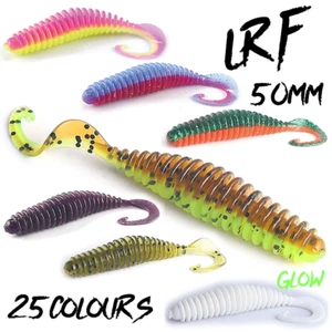 Tanan Curly Tail Grub LRF Soft Plastic Fishing Lure Bait 5pc 50mm Bass Wrasse - Picture 1 of 49