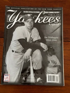 Joe DiMaggio New York Yankees Magazine Vol 20 issue #1 Roger Clemens Poster 4/99 - Picture 1 of 4