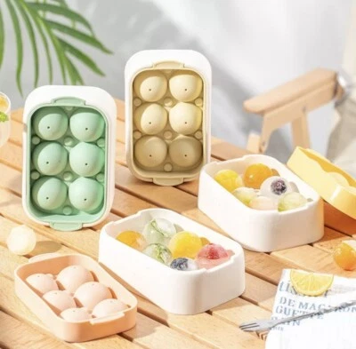 2pcs Freezer Ice Ball Maker Mold,  6 Round Ice Cube Tray, Color Random - Image 1 of 4