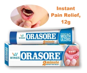 Gel para úlceras bucales Orasore | Numbs úlceras bucales dolor en 2 minutos (12 g, paquete de 1) - Imagen 1 de 11