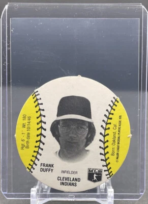 1977 BURGER CHEF FUN MEAL DISCS MLB #NNO Frank Duffy Cleveland Indians MSA EXMT - Image 1 of 2
