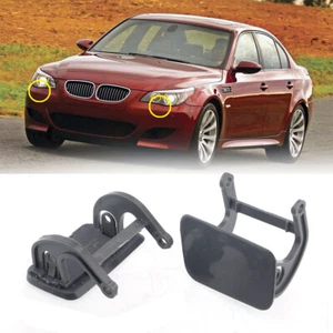 Für BMW 5er E60 E61 03-07 2x L+R Schwarz 51117111742 Waschanlage Scheinwerfer - Bild 1 von 7