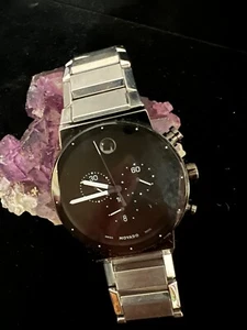 Movado Sapphire Synergy Herrenuhr 6,5 bis7 Zoll Band neue Batterie - Bild 1 von 24