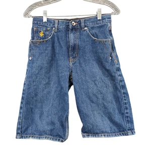 Rocawear Boys Denim Jean Bermuda Shorts 12 Blue 5-Pocket Medium Wash Cotton - Picture 1 of 11