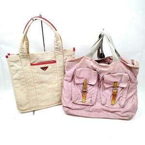 prada canvas bolsa pink
