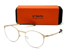 IC BERLIN ETESIANS Rose Gold Warm Gray / Clear 49mm Eyeglasses - Picture 1 of 4