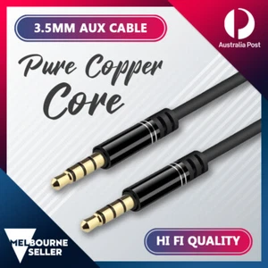 3.5mm 4-Pole TRRS AUX Cable Cord Male to Male Stereo Audio Extension Headphone - Picture 1 of 8