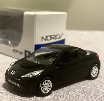 Modellino Norev Peugeot 207 CC Nero 1/64 3 Inches Cabriolet Nuovo In Scatola - Immagine 1 di 4