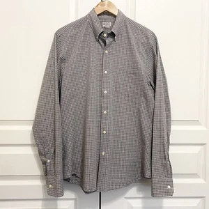 J Crew Plaid Button Down Up Long Sleeve Woven Dress Casual Shirt Men's Large - Picture 1 of 10