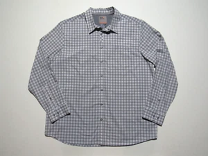 511 Tactical Mens Shirt XL Button Up Roll Tab Long Sleeve Gray Checkered - Picture 1 of 8