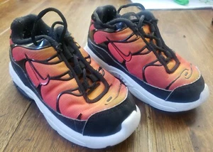 Nike Little Air Max Plus TN Orange/Blk/Red TD Toddler Sz 8C BV5975-001 - Picture 1 of 8