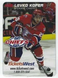 2010-11 Spokane Chiefs (WHL) Levko Koper magnet