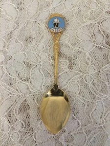 Vintage Nassau Collector Spoon Gold Tone with Enamel design - Picture 1 of 4