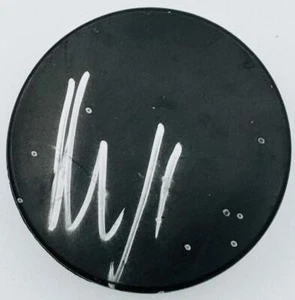 ROBERTO LUONGO SIGNED PUCK FLORIDA PANTHERS VANCOUVER CANUCKS AUTOGRAPH COA J1 - Picture 1 of 1