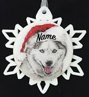 Santa Siberian Husky Dog Breed Personalized Christmas Ornament