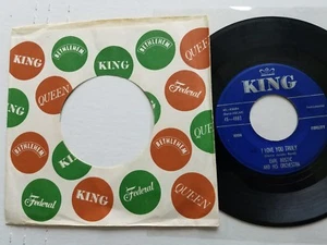 EARL BOSTIC - I Love You Truly / 'Cause You're My 1955 JAZZ BLUES King 7" - Picture 1 of 2