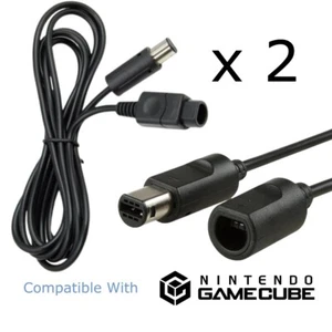 x 2 Extension Cable Lead NINTENDO GAMECUBE Console Controller Extender 1.8m 6ft - Picture 1 of 4