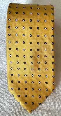 Corbata Brooks Brothers “346” 100 % seda lunares amarillos y azules hecha en EE. UU. 3,25" CON COMO NUEVA Foto 1 de 3