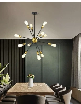 Candelabro Sputnik 12 luzes pingente iluminação industrial moderna Starburst - Imagem 1 de 4