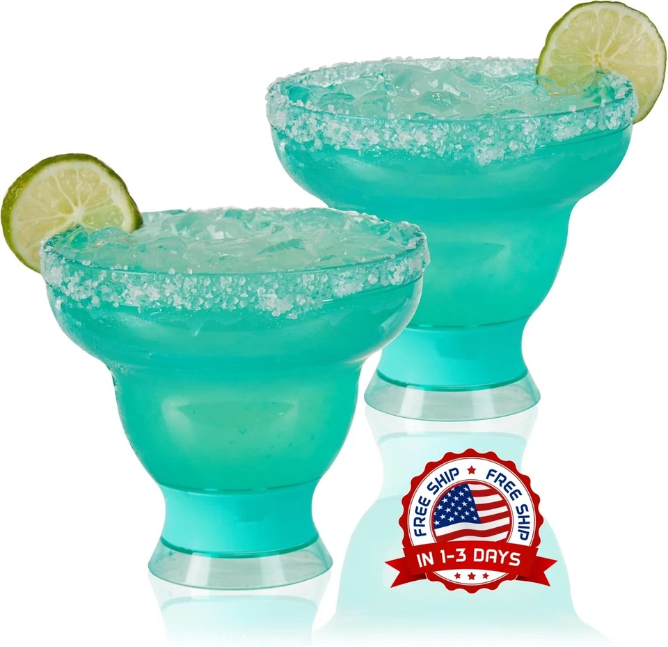 Copas de cóctel para margaritas, vasos de plástico de doble pared para margarita - Изображение 1 из 4