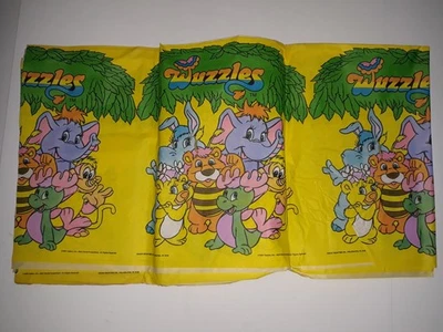 Mantel de papel de fiesta vintage de Disney Wuzzles único 54x88 1985 raro Foto 1 de 4