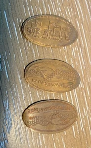 Sechs Flaggen über Mittelamerika abgeflachte ovale Spielmarke - Bild 1 von 6