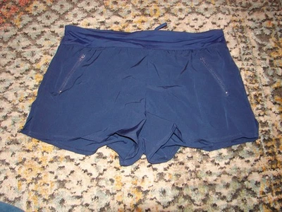 Pantalón corto de natación Beach House talla 16 con bolsillos con cremallera azul Foto 1 de 2