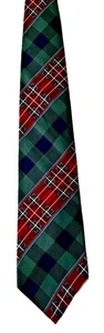 Vintage Burberrys Krawatte Herren grün marine rot Schottenkaro Seide England Karo RN 28961 - Bild 1 von 10