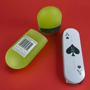 Vintage 90s Umbra Ante Oblong Playing Cards Lime Green Case Complete Deck SEALED - Picture 1 of 13