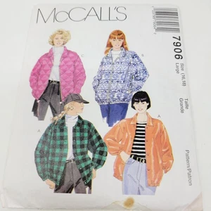 McCalls 7906 Misses gefütterte / ungefütterte Jacke Schnittmuster Gr. 16 18 - Bild 1 von 3