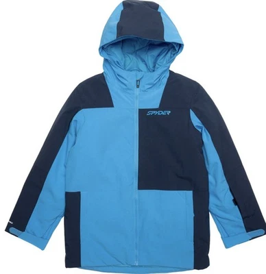 Spyder Boys' Slash Exo Shield Blue Insulated Ski Snowboard Thermo Jacket Size 8 - Image 1 of 4