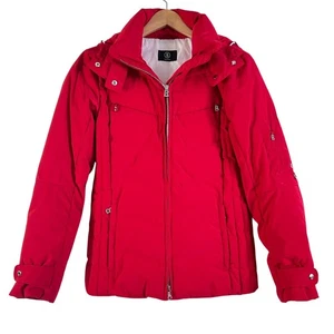 Chaqueta de esquí Bogner para mujer 6 rojos acolchada con capucha bolsillos con cremallera completa invierno  - Imagen 1 de 11