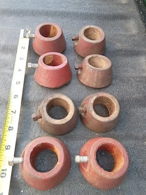 8 cerraduras de cuello de barra de hierro fundido barra de levantamiento de pesas estándar de 1" de colección Foto 1 de 4