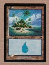 MTG - Island Foil Land (335) - Invasion - Land EX/NM+ - Foil Single Card