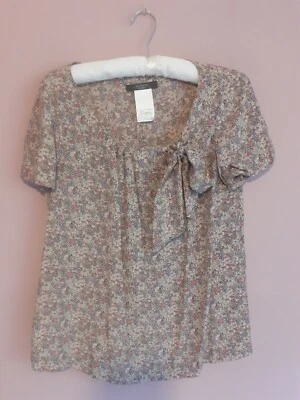 Maxmara Weekend Multicoloured Silk Tie Blouse Size 10 - Image 1 of 4