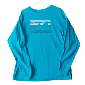 Patagonia Men's Blue Classic Fit Long Sleeve T-shirt Sz L - Imagen 1 de 15
