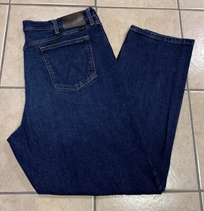 Men's 40x32 WRANGLER Relaxed Fit Denim Dark Blue Stretch Jeans Pants 112343689 - Picture 1 of 9