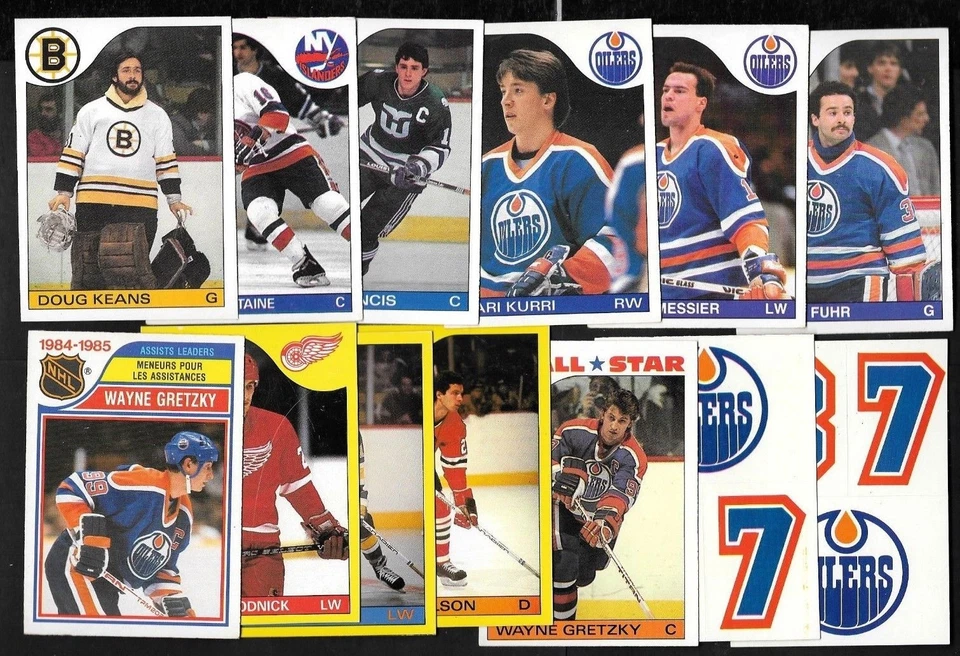 1985-86 OPC O PEE CHEE CARD 133-264 + BOX BOTTOM & TOPPS INSERT STICKER SEE LIST - Image 1 of 1