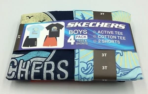 Skechers Boys 4-Piece Active Tee, Cotton Tee, 2 Shorts, Chose Size, Ships Free - Picture 1 of 2