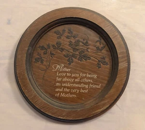 Vintage Mutter Holztafel Mutter Gedicht Freundin rund 9" tolles Geschenk für Mama - Bild 1 von 5