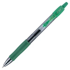 31025 Pilot G2-7 RT Gel Rollerball Pen, Fine 0.7mm, Green Ink, Pack of 1 - Picture 1 of 1