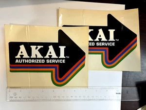 Pair of 2 VINTAGE Akai Authorized Service Stickers (A171) **ORIGINAL** - Picture 1 of 1