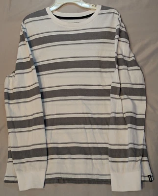 Suéter Tony Hawk Hombre Talla XL Blanco Gris Rayas Pullover Cuello Redondo Manga Larga Foto 1 de 4
