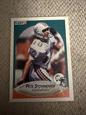 1990 Fleer #248 Pete Stoyanovich Miami Dolphins - Image 1 of 2